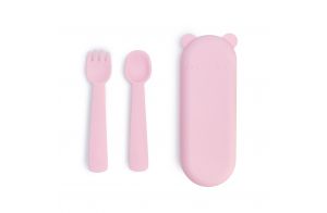Feedie | Fork & Spoon | Powder Pink